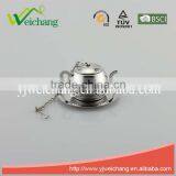 WCTS181 Good Quality Hot Sale Stainless Steel Teapot Shape Funny Shape Tea Ball Tea Infuser With Tray thumbnail-1