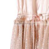 Peony Kids Party Frocks Designs Dress Gril Dresses With Silver Printed Polka Dots HSD5475 thumbnail-3