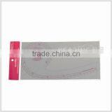 2017 Kearing 45cm Plastic French Curve Ruler With a Protractor on it for Fashion Design#6045