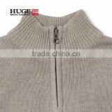 Boys Pullover Style Solid Half Zipper Knitted Sweaters For Kids thumbnail-2
