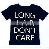 2017 Latest OEM Manufacturers Cheap Custom Wholesale Kids Children's Black Short Sleeve Printed Plain Round Neck T-shirt thumbnail-2