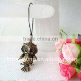 Antique Owl Standing on Branch Charm Accessories Mobile Hanging Accessories Custom Cell Phone Charm Accessories thumbnail-1