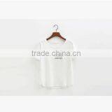 Summer Wear Cotton Short Sleeve T-shirt Quality Female Loose Letters Split Round Collar Leisure Joker thumbnail-1