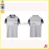 Sports 100% Cotton Breathable Light Matching Color Knitted Short Sleeve Golf POLO t Shirt for Men thumbnail-1