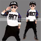 Custom Wholesale Handsome 95% Cotton 5% Polyester Kids Winter and Printing Boys Dance Costume Hoodies and Harem Pants Sets thumbnail-5