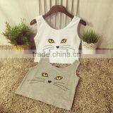 2015 New Arrival Design Your Own Printing Sexy Young Lady Short Tank Top thumbnail-1