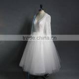 Applique Lace Short Lace Bridal Wedding Dress thumbnail-6