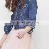 Runwaylover EY1013C Hot Sale 2016 Women Fashio Washed Denim Jackets thumbnail-4