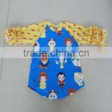 2017 Autumn Wholesale Children's Boutique T-shirt Baby Girls Cute Cartoon Princess Pattern Icing Sleeves Raglan thumbnail-1