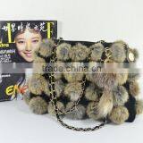 New Style Girls Luxury Evening Fur Bags White Turkey Fur Bag thumbnail-6