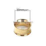 18mm Stainless Steel Ear Stretcher Expander Bobbin Gold Plated Charming Plugs Jewelry thumbnail-2