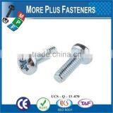 Made in Taiwan Slotted Phillips Pozi Pan Cheese Head Machine Screw Brass Material Stainless Steel Carbon Steel thumbnail-2