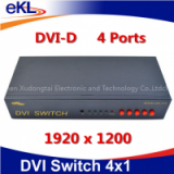 4 Ports DVI Switch 4x1 DVI-D Switcher 4 Input 1 Output