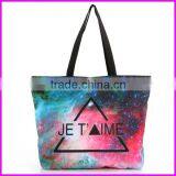 2014 America Hot Selling Digital Printed Ladies Fashion Canvas Beach Bag