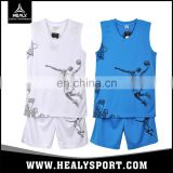 China Manufacture Popular Double Face Kids Basketball Uniforms