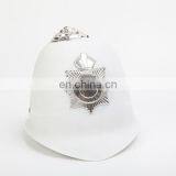 Hot New Plastic Toy Safety Helmet White Police Hat With Badge