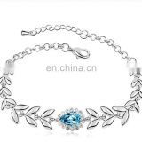 Austrian crystal bracelet the leaf of musical note hot selling jewelry