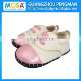 2015 Baby Girl Pink White Anti-slip breathable leather baby shoes