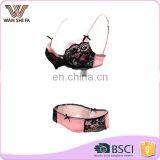 Customized Colors Lace Printed Breathable Good Sale Female Bra Panty thumbnail-2