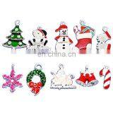 Best Selling Mixed Silver Plated Enamel Christmas Charms Pendants thumbnail-1