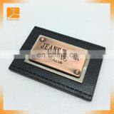 Good Quality Custom Leather Patch Logo, Custom Metal Embossed Jeans Leather Label for Clothing