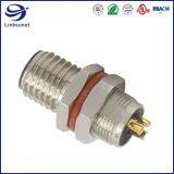 M8 Metal Die-Casting Receptacle 24AWG 4 Pin for Industrial Wire Harness