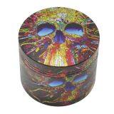 D40mm& H39.5mm Zinc Alloy Smoke Grinder Flat Pattern Tobacco Accessory With 4-layer and Colorful Logo for Tobacco, Cigarette,smoking thumbnail-5