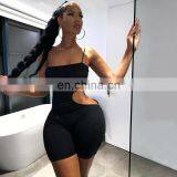 2020 New Arrivals Women Fashion Sling Jumpsuit Ladies Sexy Bodycon Sportswear Yoga Short Playsuit Women Clothing thumbnail-3