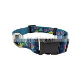 Customized printed  dog collar cute pattern outdoor collar for leash