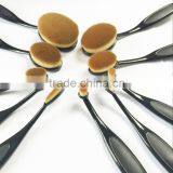 Logo Branding Oval Makeup Brush, Professional Cosmetic Makeup Brushes 10pcs/set thumbnail-6