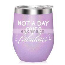 Food Grade 12oz Double Wall Stainless Steel Sublimation Insulated Wine Tumbler thumbnail-1