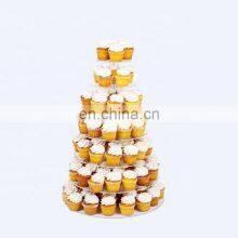 Retail Store 7 Levels Cake Display Stand Holder Clear Round Acrylic Cupcake Stand