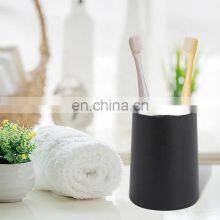 Best Selling Home Black White Bathroom Accessories 4-piece Plastic Bathroom Hardware Set Big Pump Design Soap Dispenser thumbnail-4
