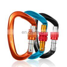 JRSGS Carabiner Clips Aluminium Snap Hook 25KN Ultra-Light Locking Climbing Carabiner Customized the LOGO S7104B thumbnail-1