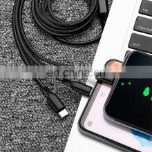 High Qualitynylon Braid Fast Charging 3 in 1 Micro USB Type c Data Charger Cable for Mobile Phone thumbnail-4