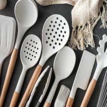 Nordic white Customized silicone spatula stir-fry spatula non-stick wok stir-fry spoon spatula Household kitchen set