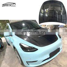 Model Y CMST Style Carbon Fiber Engine Bonnet Engine Vented Hood Engine Cover For Tesla MODEL Y thumbnail-1