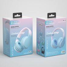 Gradient Design Colorful Microphone Headset Noise Cancelling Over Ear Headphones Cartoon BT Stereo Headphone thumbnail-4