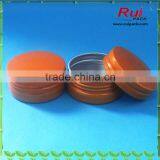 Orange Colored Aluminum Screw Lid Cream Jar,nice Colored Aluminum Jar for Hand Cream thumbnail-1
