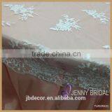 TL015A Luxury Black Damask Flocking Taffeta Tablecloths Table Overlays thumbnail-6