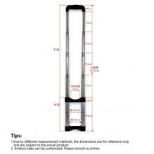 Customized Aluminum Alloy Material Factory Wholesale of Telescopic Pull Rod Accessories for Toolboxes and Suitcases thumbnail-2