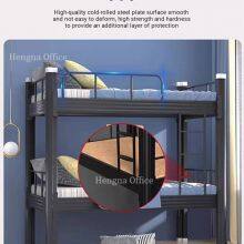 HN-SMB20-S Eco-friendly Single Steel Bed With Rubber Foot Mats for School Dormitory Safety thumbnail-1