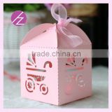 Sweet cake box for wedding laser cut paper candy box with various colours Chinese manufacture and wholesaler TH-123