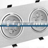 2 in One Aluminum Ceiling Lamp Led Grille Down Light OEM White Custom-made Discount Super Bright Led Grille Light 2x5W