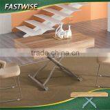 China wooden convertible transformable coffee table dining table 2in1 for dining room