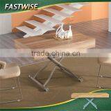 China Wooden Convertible Transformable Coffee Table Dining Table 2in1 for Dining Room thumbnail-1