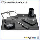 High Quality 6Peices Leather Office Luxury Desk Set