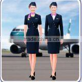 Elegant Skirt Suit Flight Attendant Uniform, Fashion Skirt Airline Stewardess Uniform,hot Tailored Navy Blue Stewardess Uniform thumbnail-1
