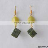 Delicate Resin Oval and Cube Earrings thumbnail-1