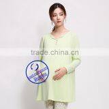 Custom Made 100% Pima Cotton High Quality Long Sleeve Nursing Wears thumbnail-2